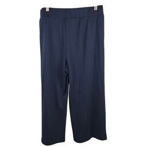 H by Halston Flowy Pants Cropped Navy Size Large